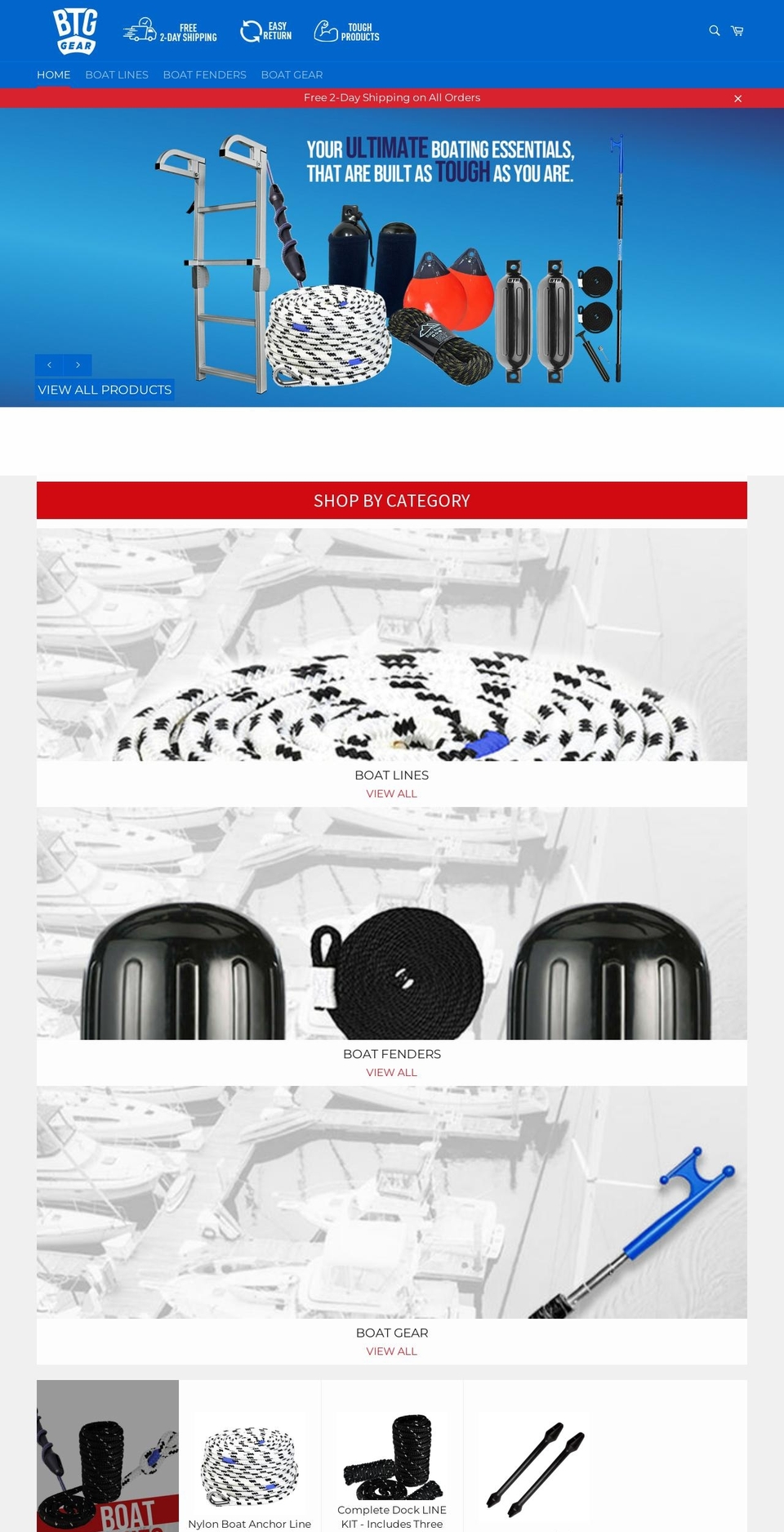 btggear.com shopify website screenshot