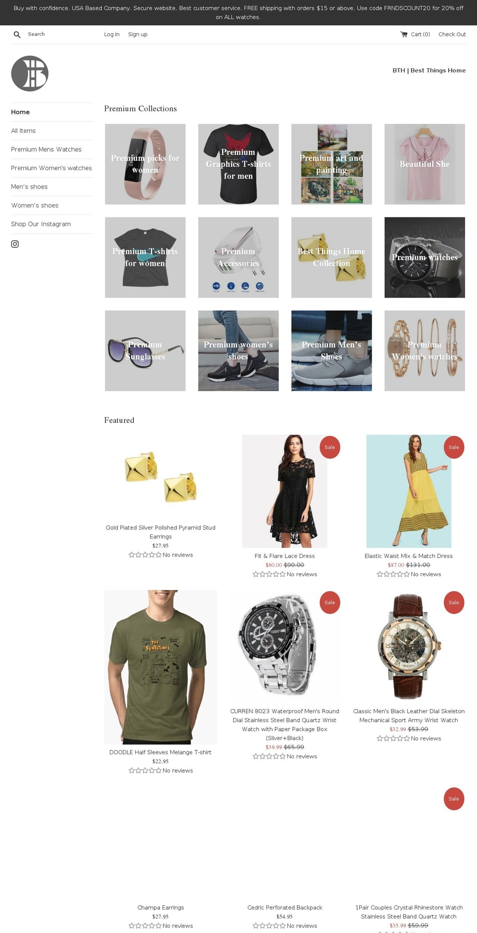 bthstore.com — Shopify storefront screenshot