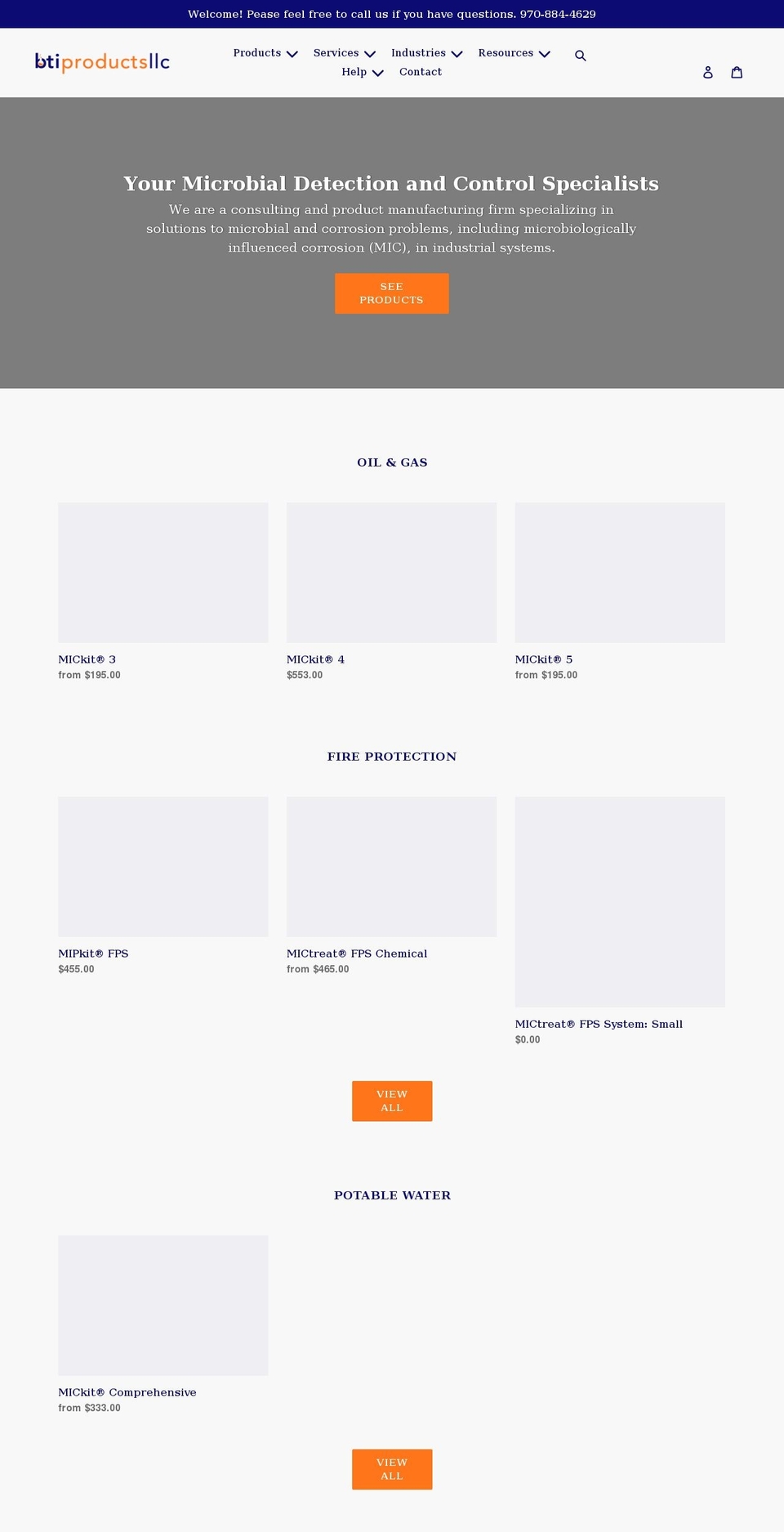 bti-labs.com shopify website screenshot