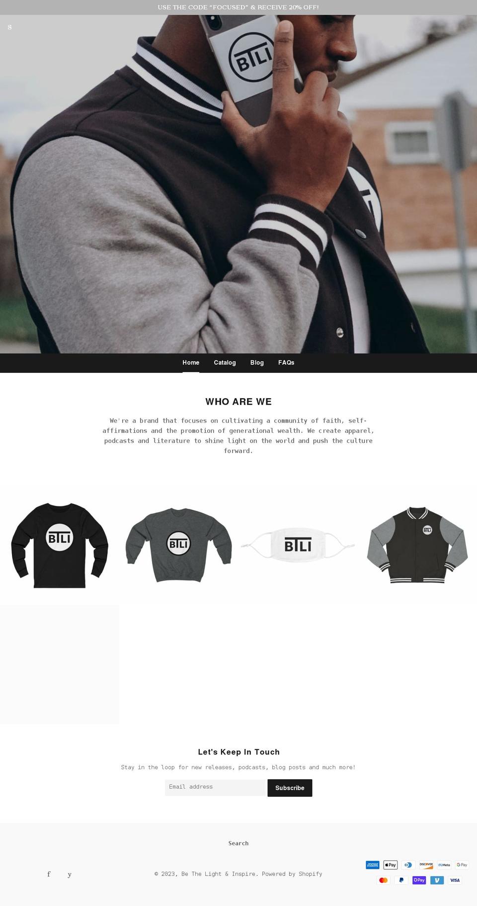 btli.org shopify website screenshot