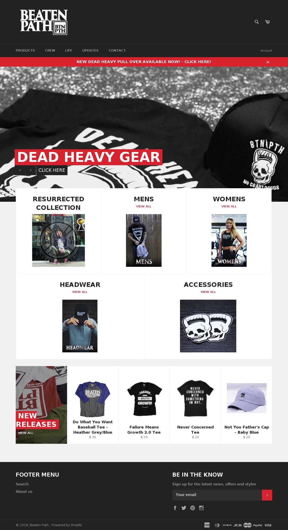 btnpthapparel.com — Shopify storefront screenshot