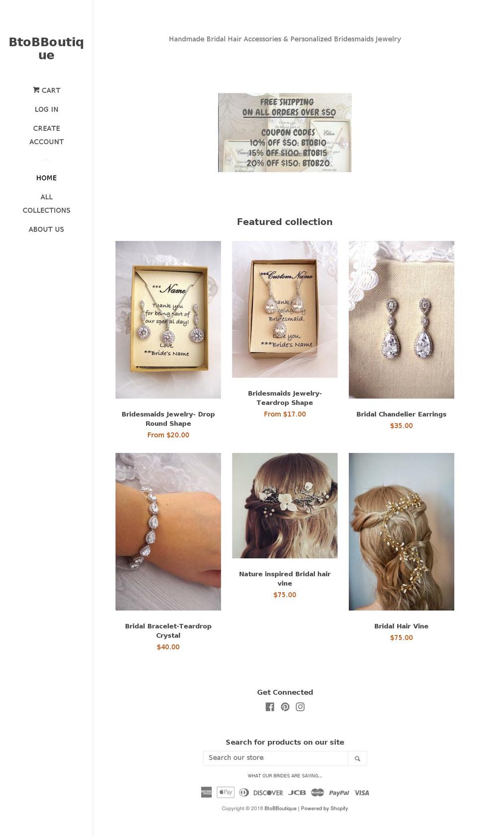 btobboutique.com — Shopify storefront screenshot