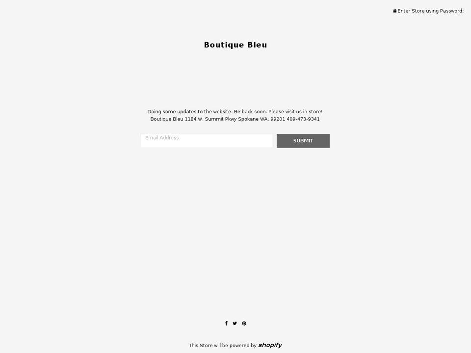 btqbleu.com — Shopify storefront screenshot