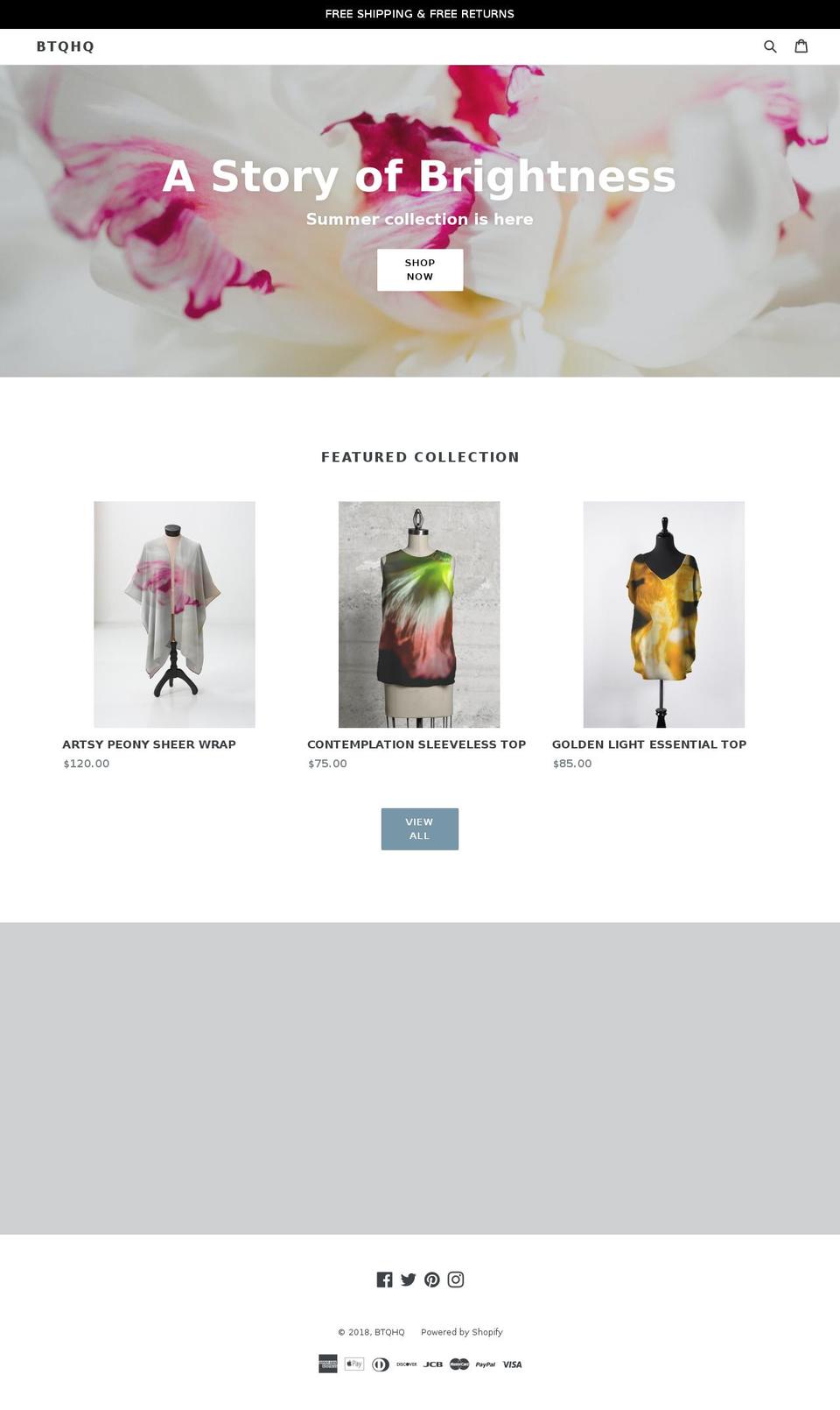 btqhq.com — Shopify storefront screenshot