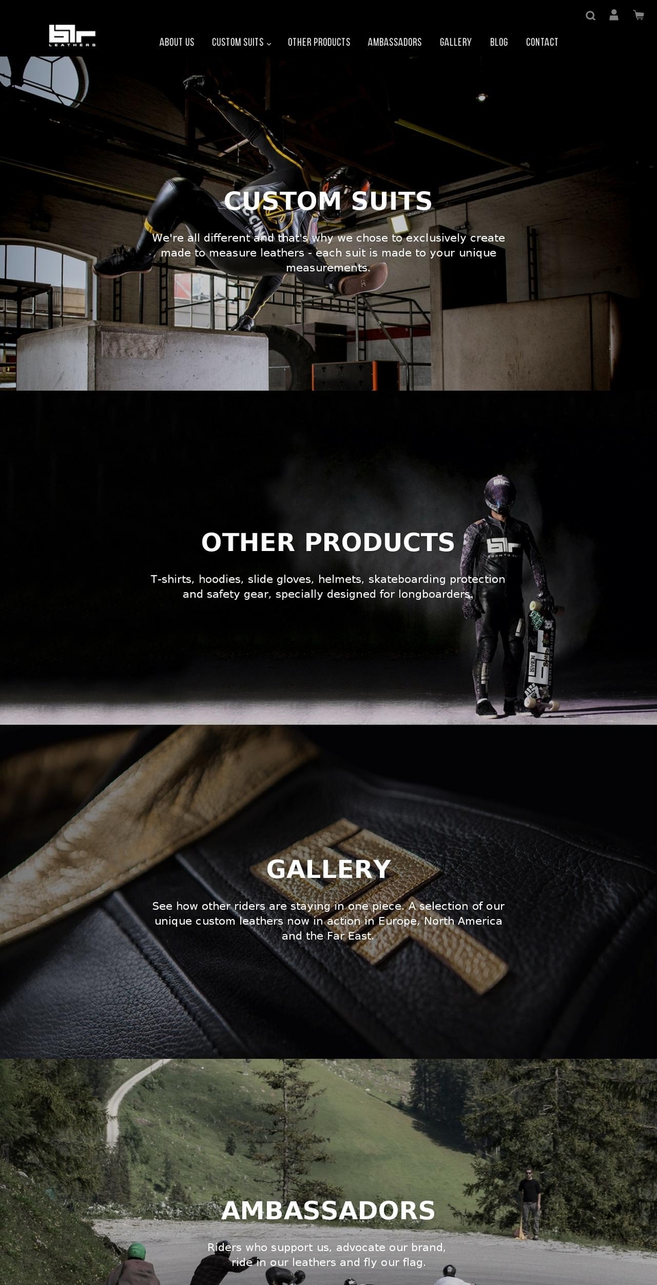 btrleathers.com — Shopify storefront screenshot
