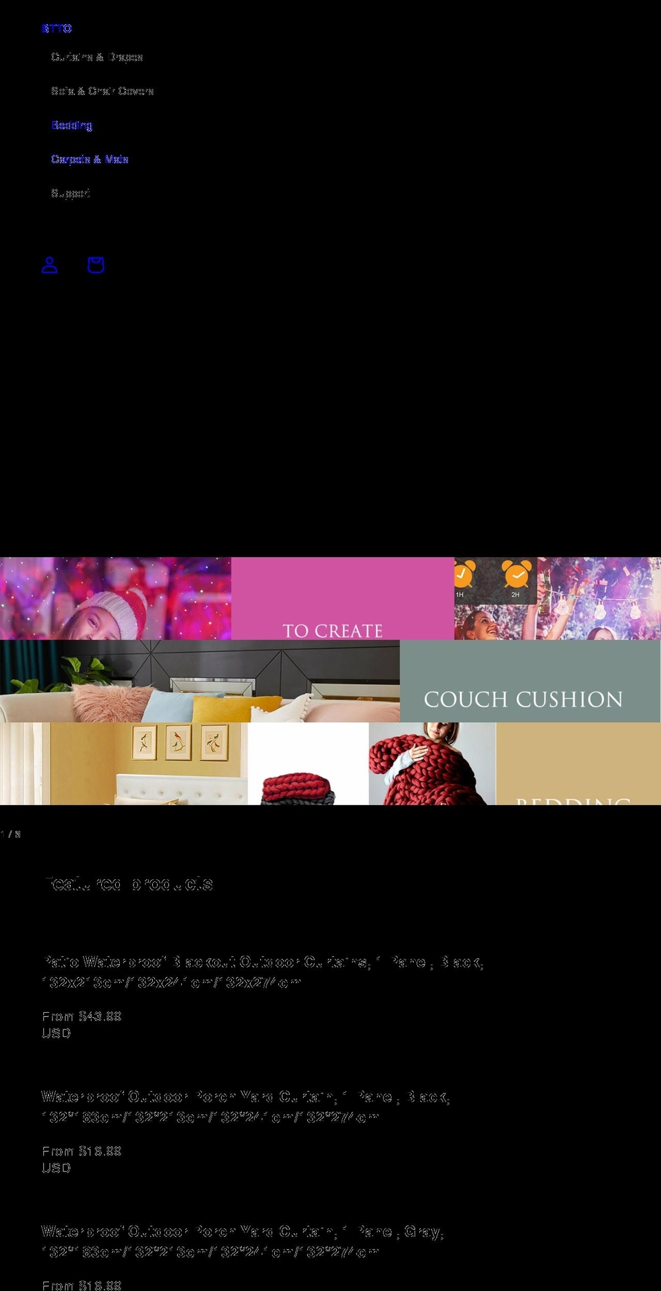 btto.com shopify website screenshot