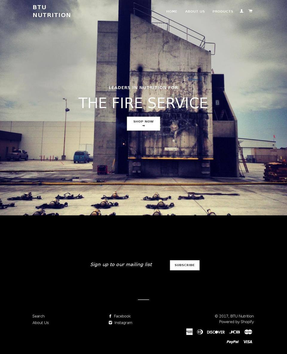 btunutrition.com shopify website screenshot