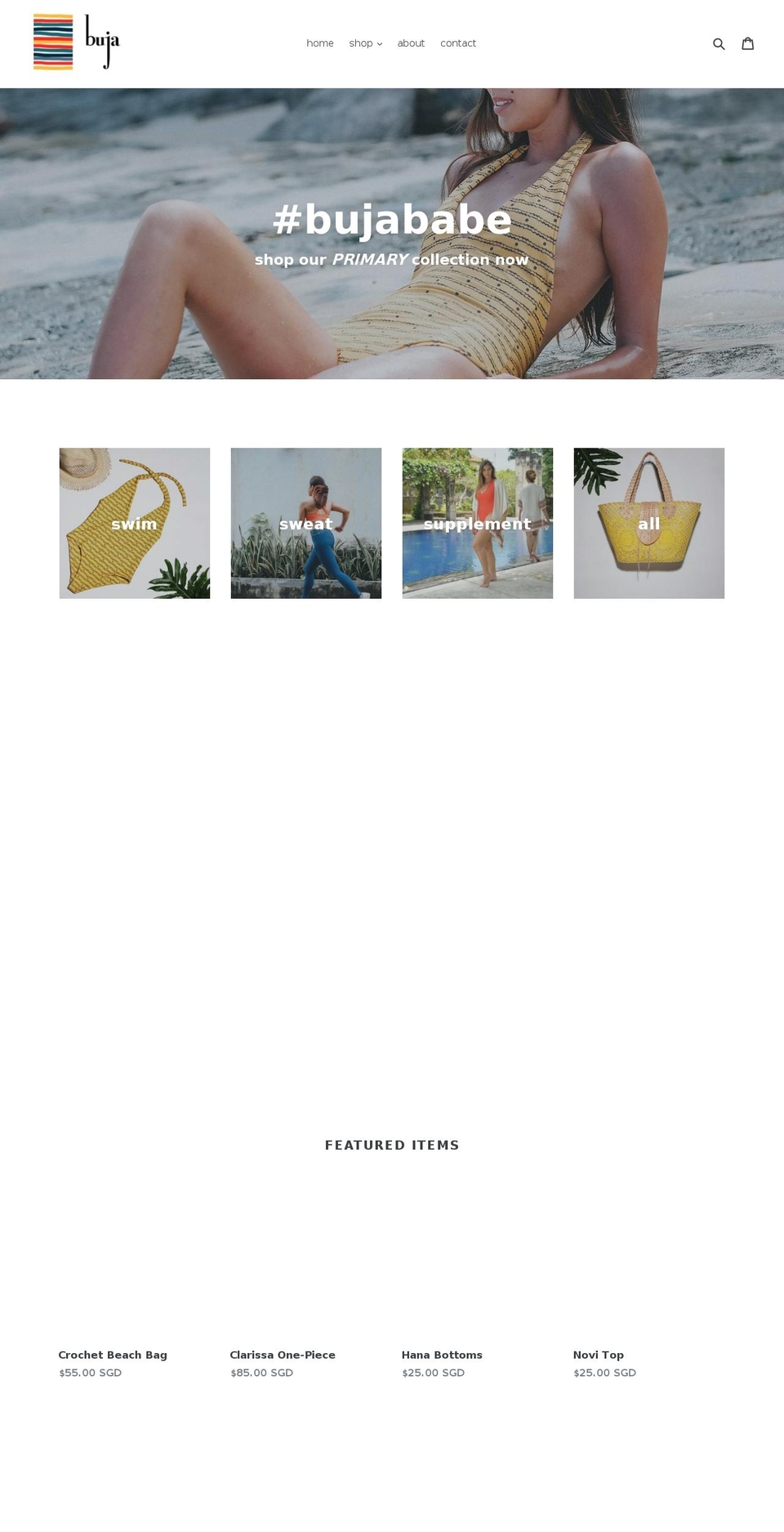 bu-ja.com — Shopify storefront screenshot