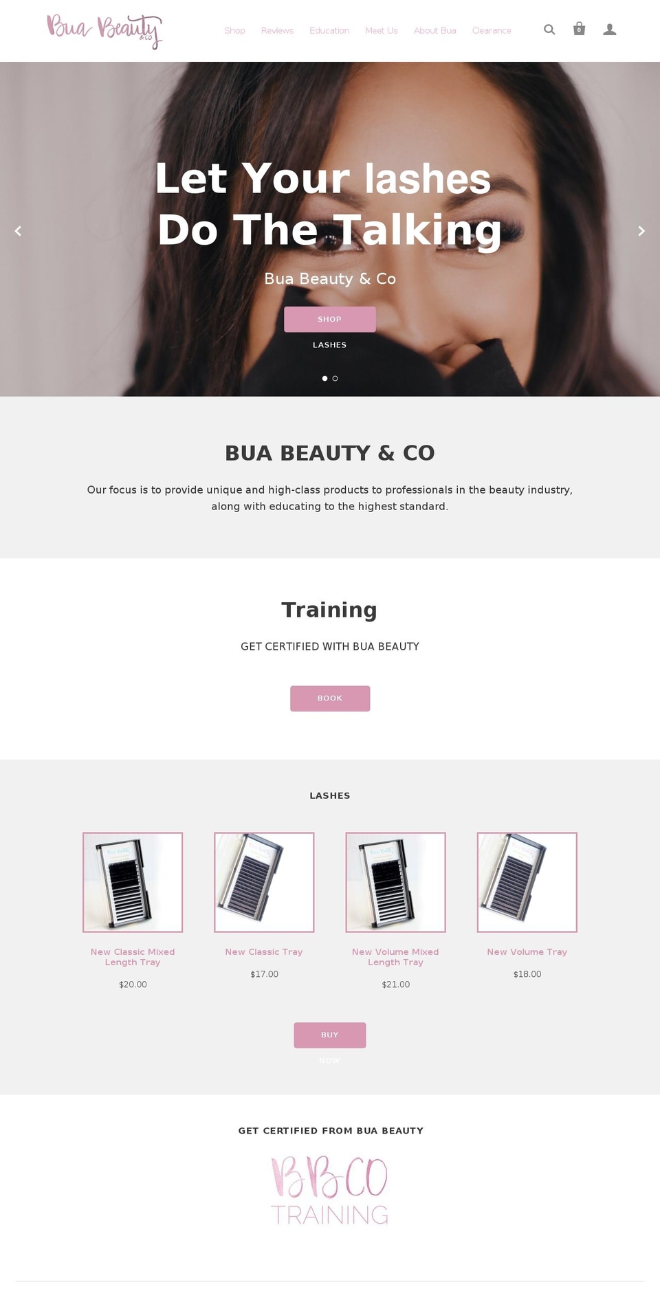 buabeauty.com shopify website screenshot