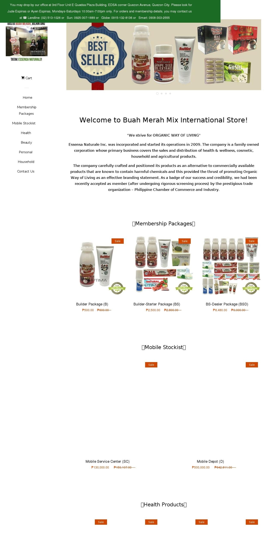 buahmerahmixinternational.com — Shopify storefront screenshot