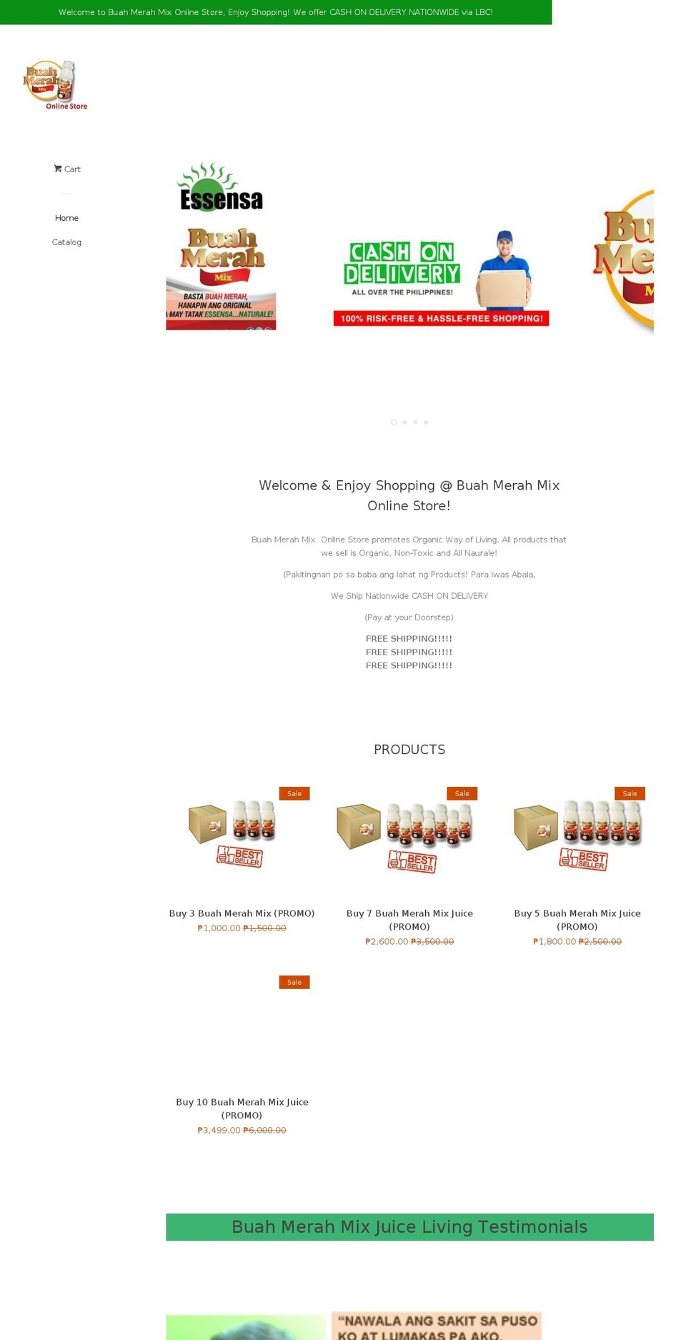 buahmerahmixonlinestore.com — Shopify storefront screenshot