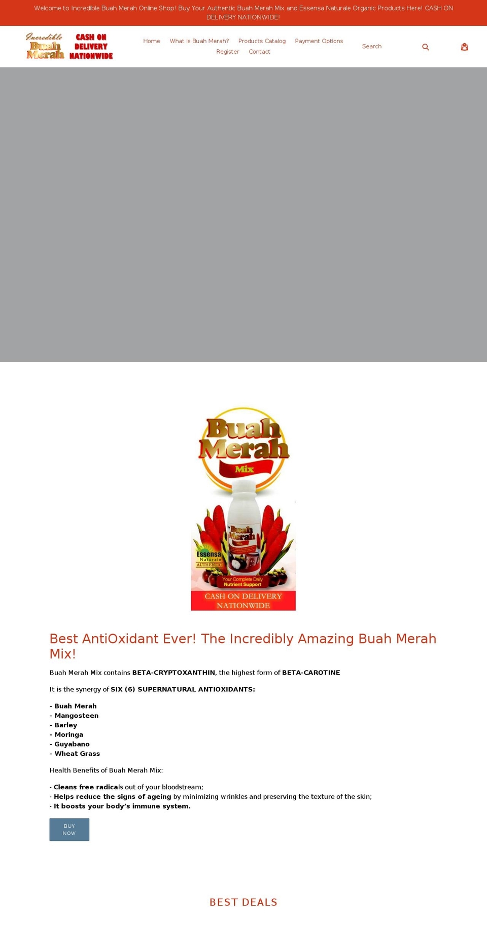 Buah Merah Online Shopify theme site example buahmerahph.com