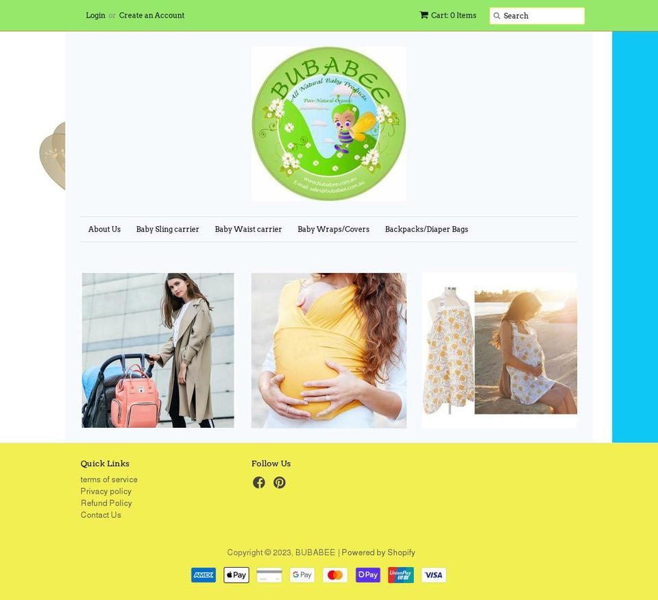 bubabee.com shopify website screenshot