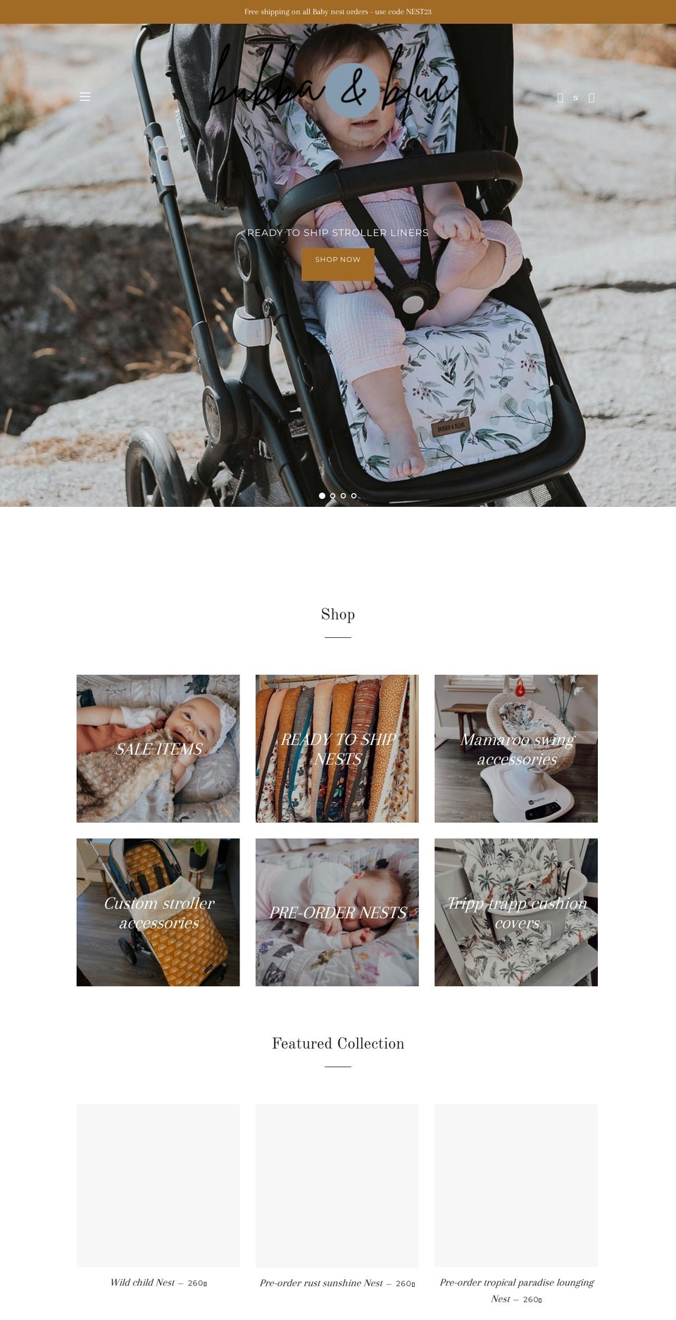 bubbaandbluedesign.com — Shopify storefront screenshot