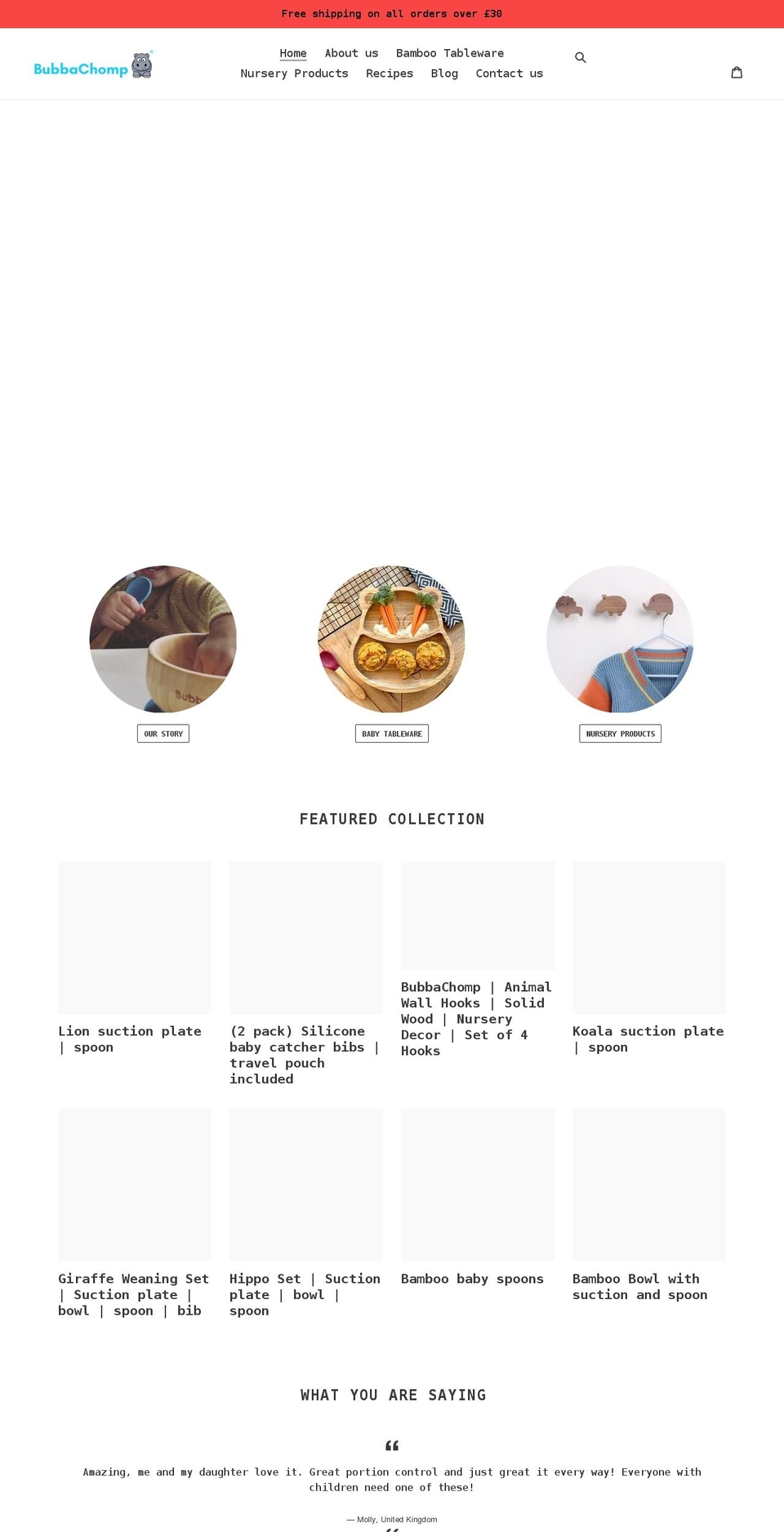 bubbachomp.co.uk shopify website screenshot