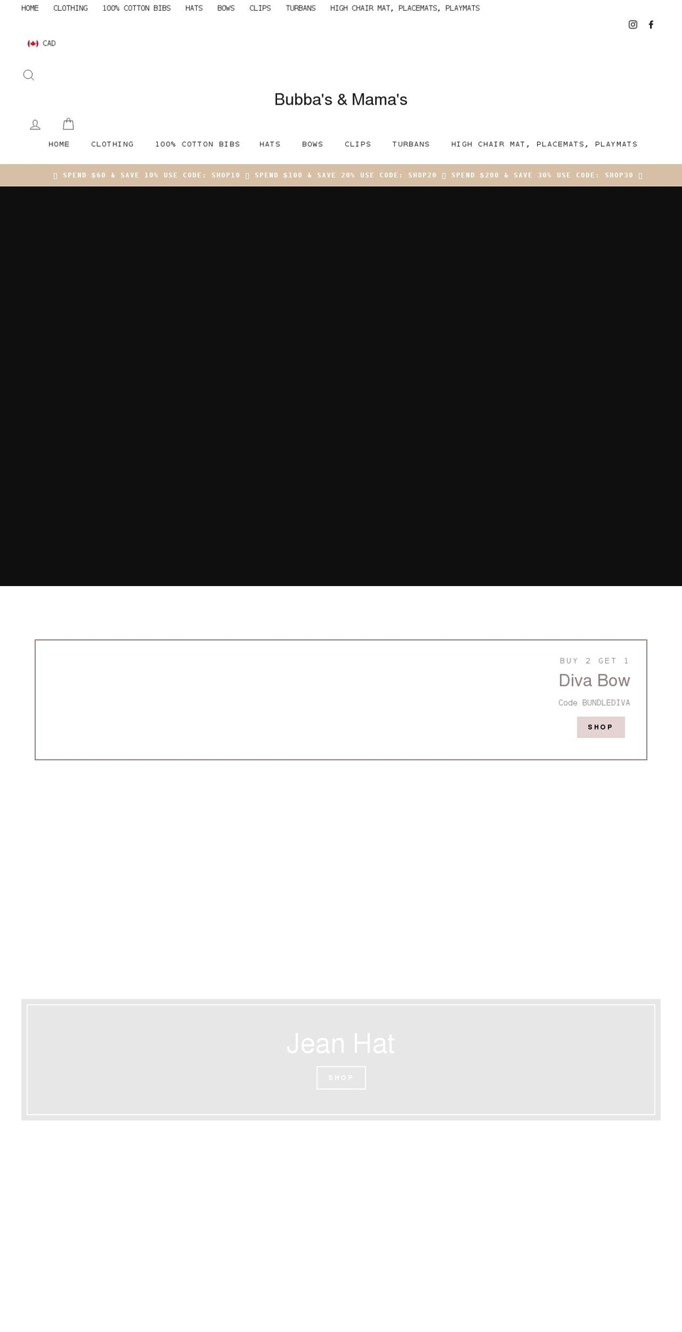 bubbasandmamas.com shopify website screenshot