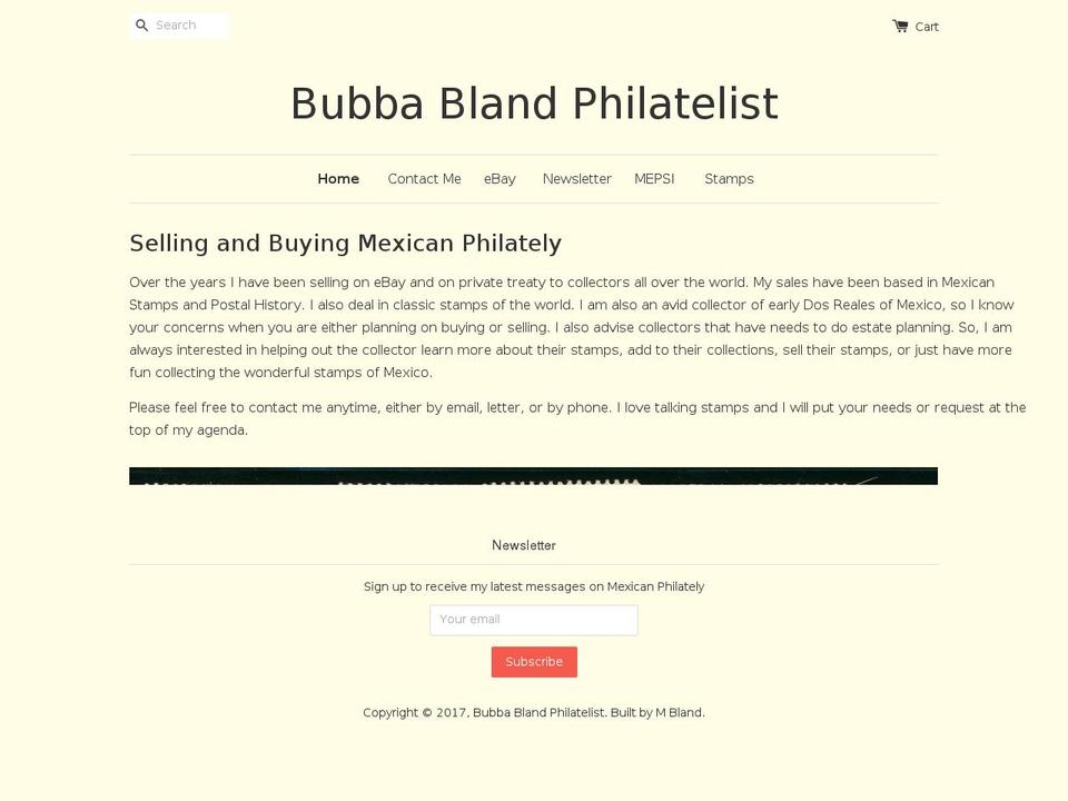 bubbastamps.com shopify website screenshot