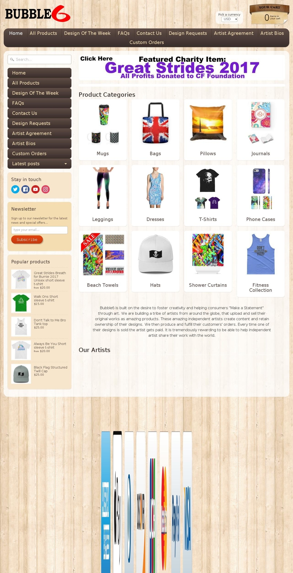 bubble6.com shopify website screenshot