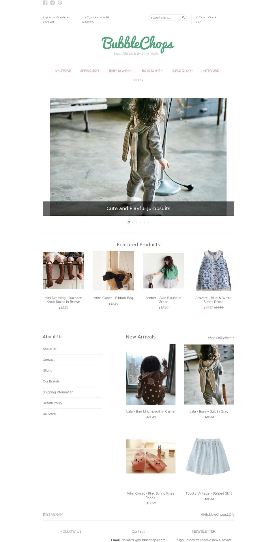 bubblechops.com shopify website screenshot