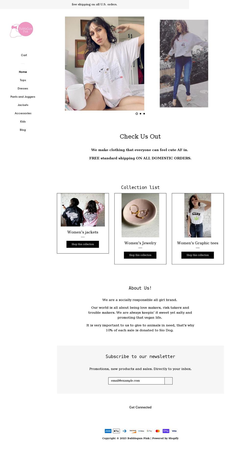 bubblegum-pink.com shopify website screenshot