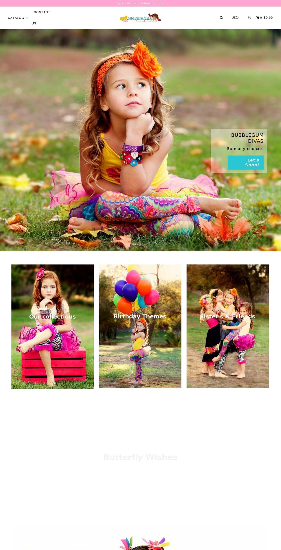 bubblegumdivas.com shopify website screenshot