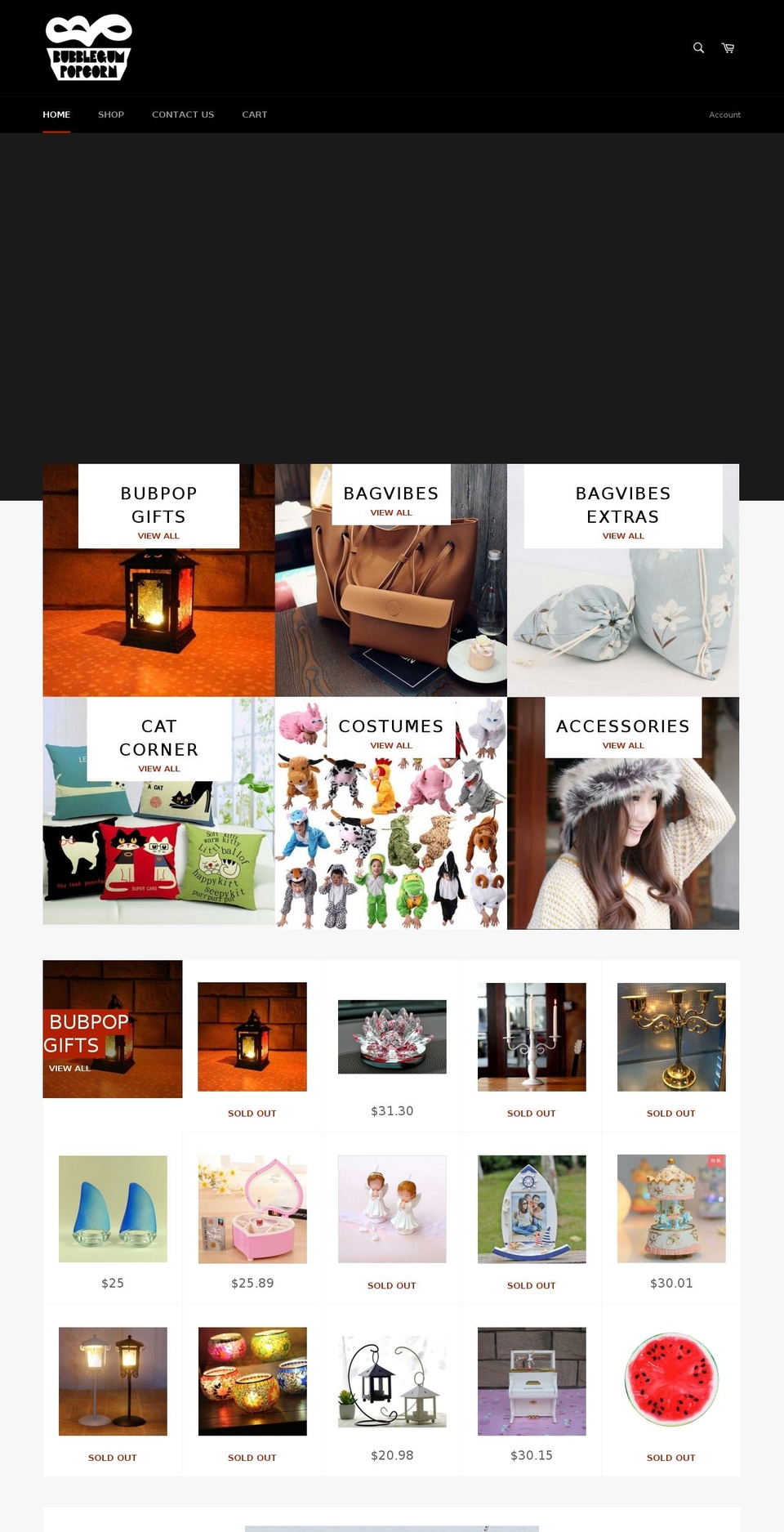 bubblegumpopcorn.com — Shopify storefront screenshot