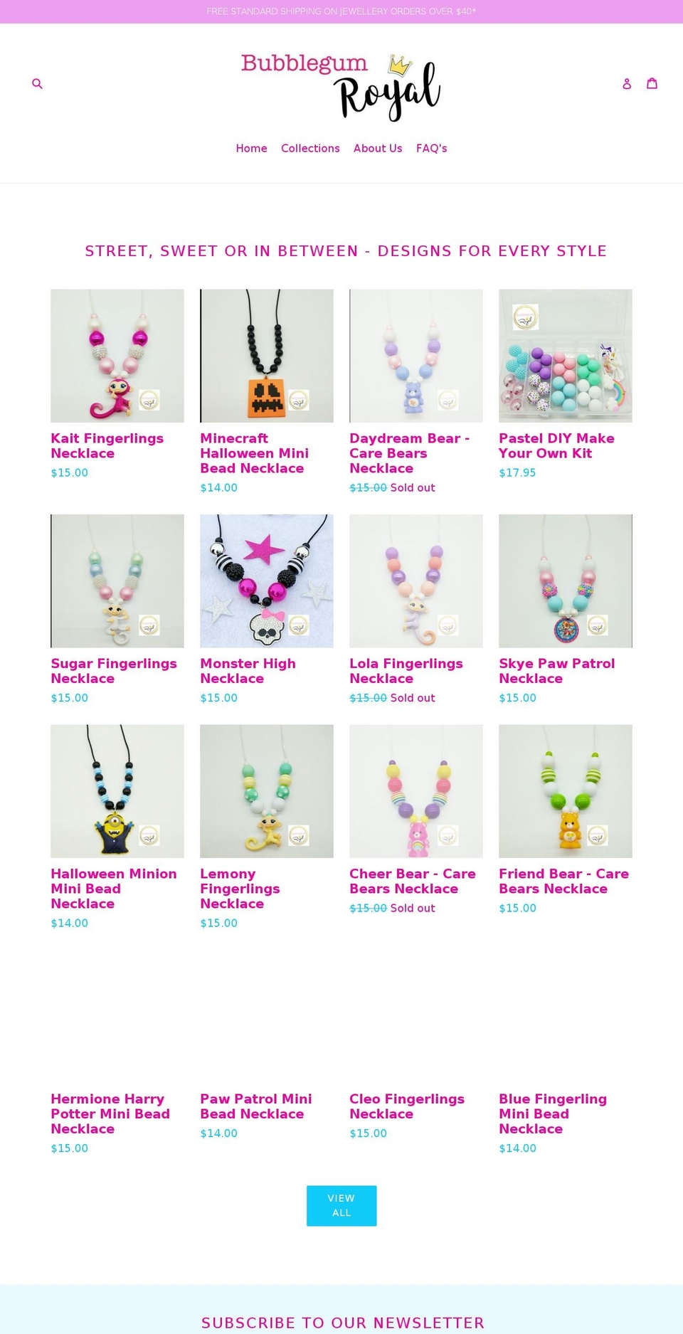 bubblegumroyal.com — Shopify storefront screenshot