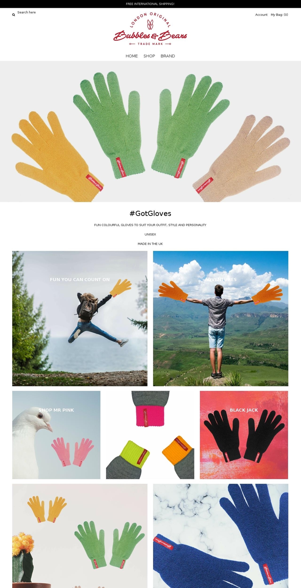 bubblesandbears.com — Shopify storefront screenshot