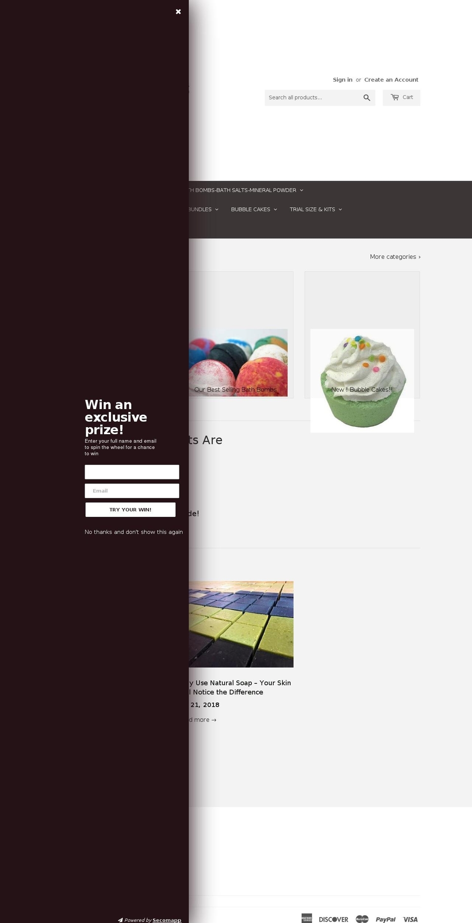 bubblesnsudz.com shopify website screenshot