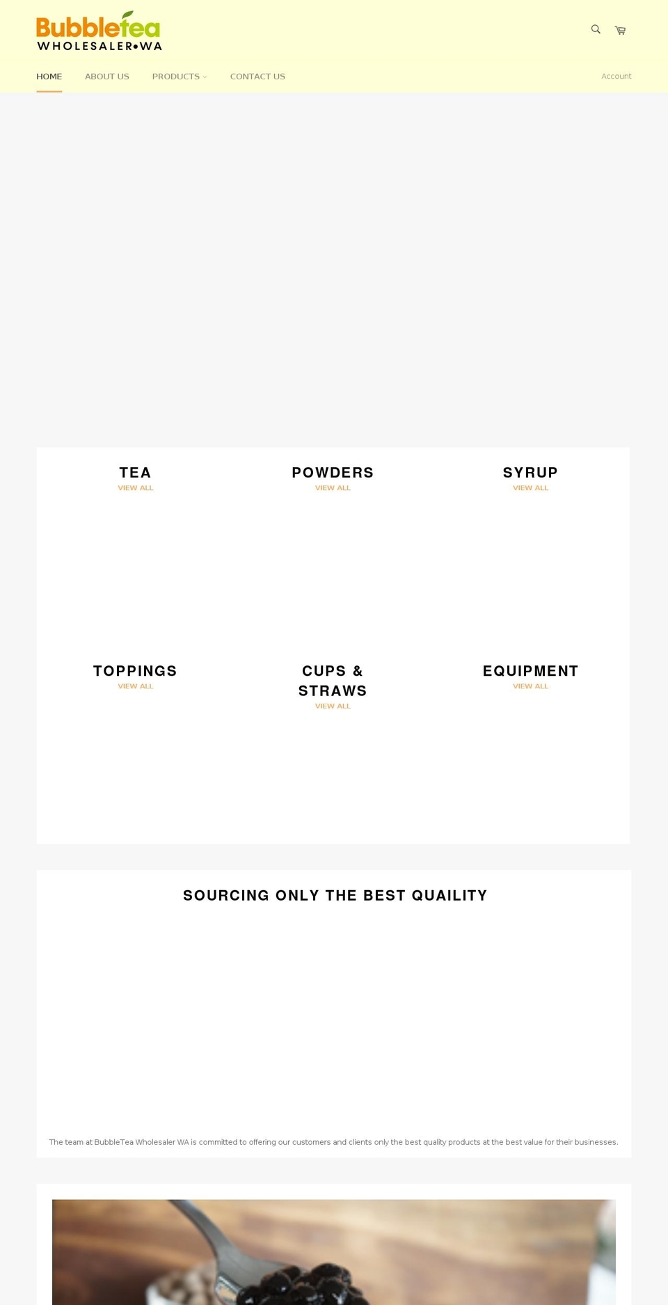 bubbleteawholesalerwa.com shopify website screenshot