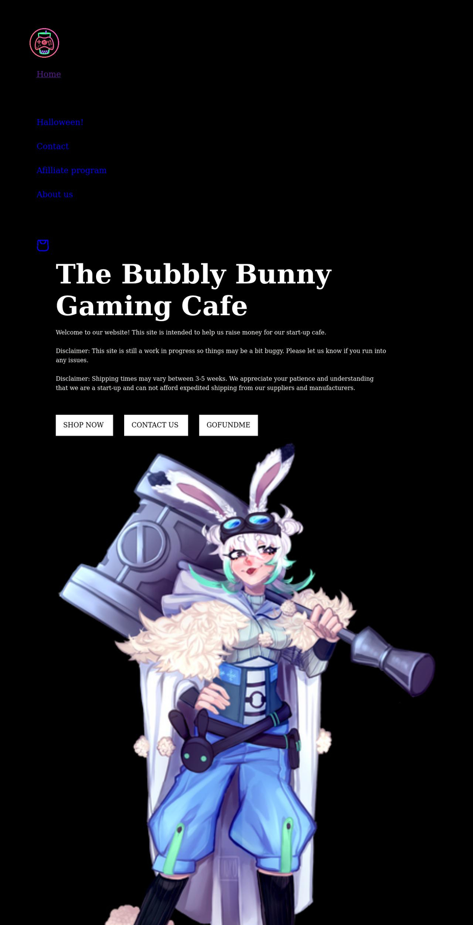bubblybunny.com shopify website screenshot
