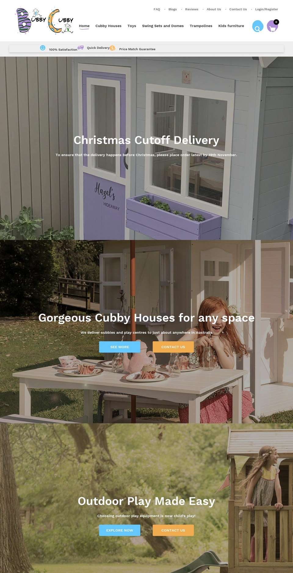 bubbycubby.com.au shopify website screenshot
