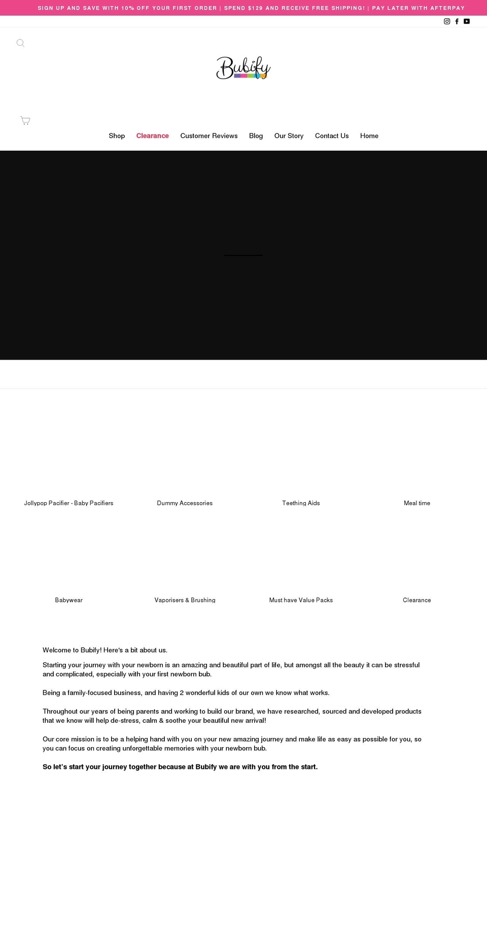 bubify.com.au shopify website screenshot