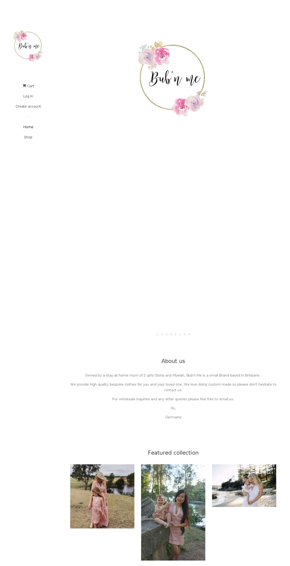 bubnme.com shopify website screenshot