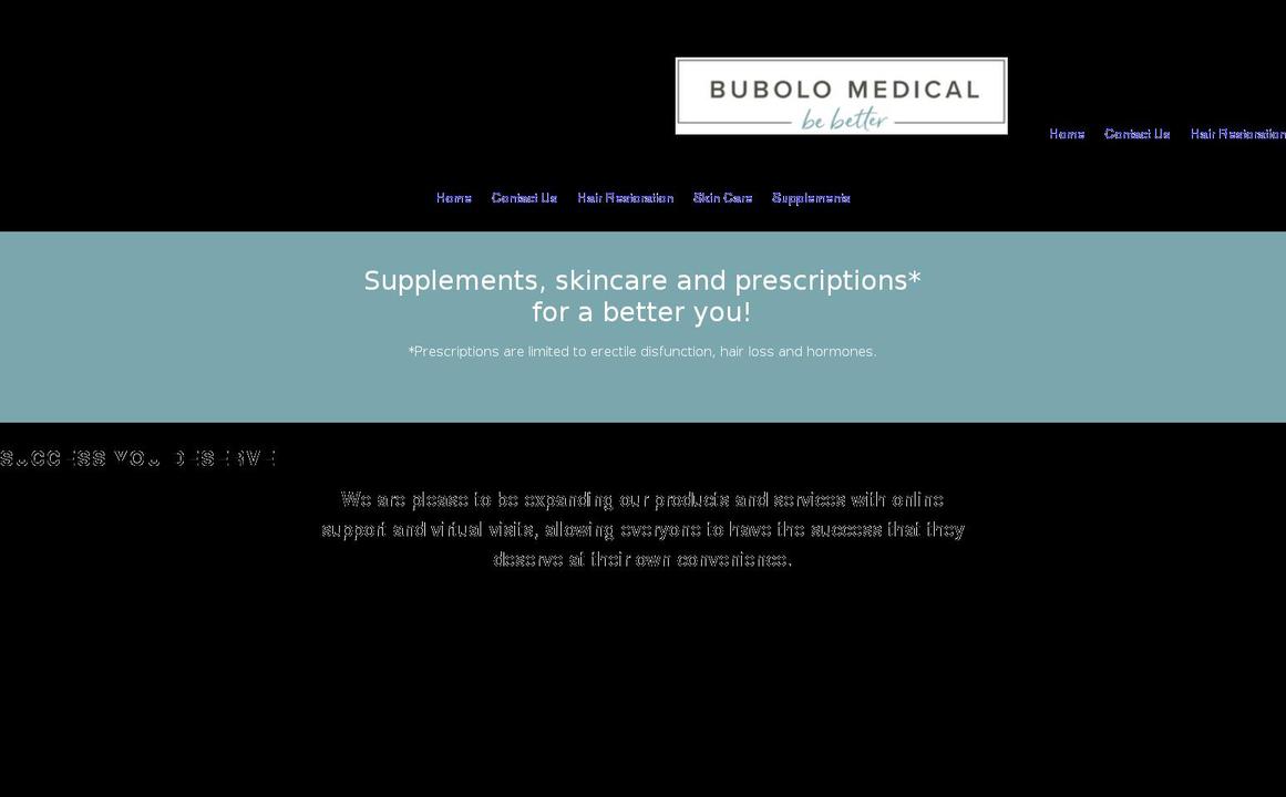 bubolohealth.com shopify website screenshot