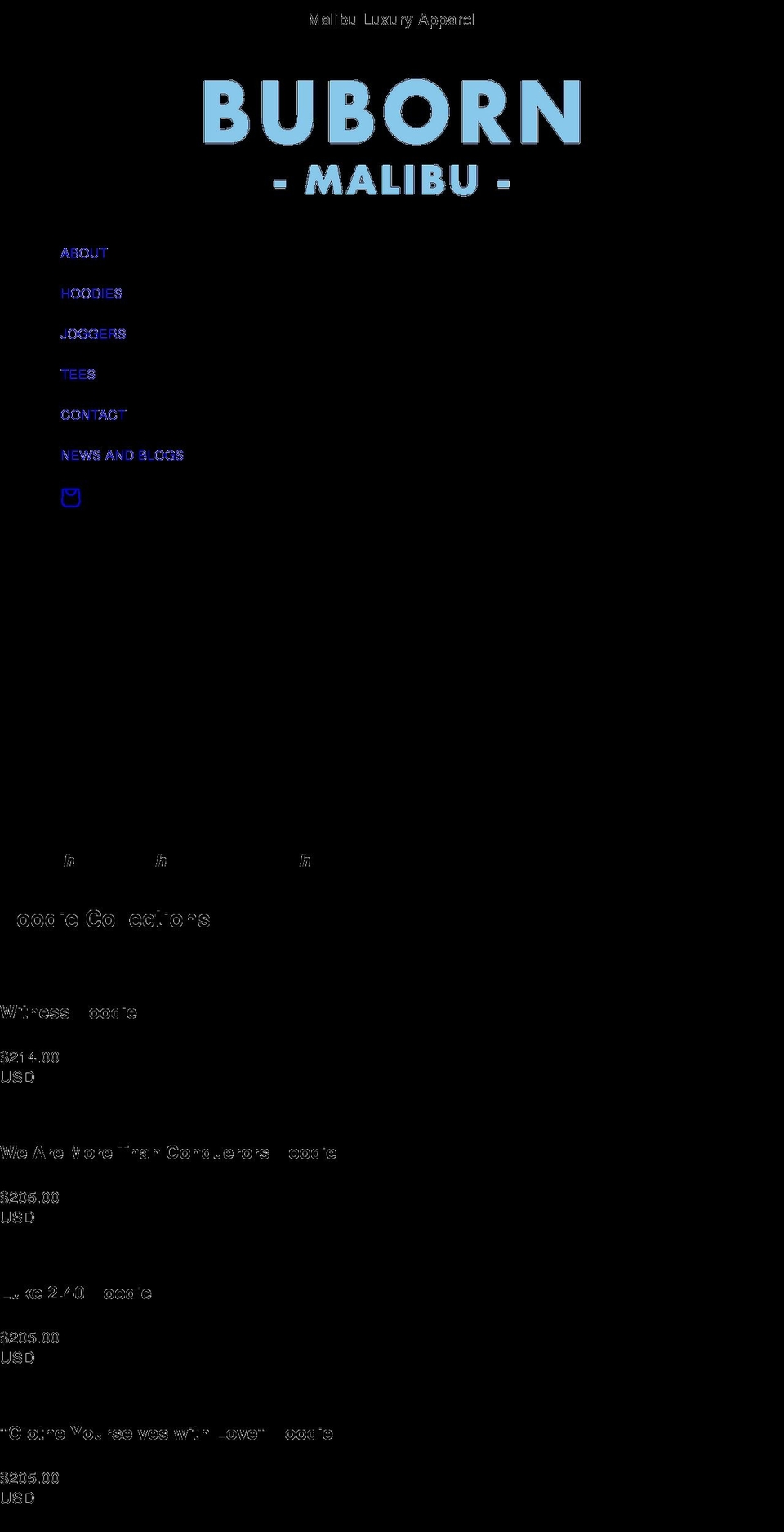 buborn.com shopify website screenshot