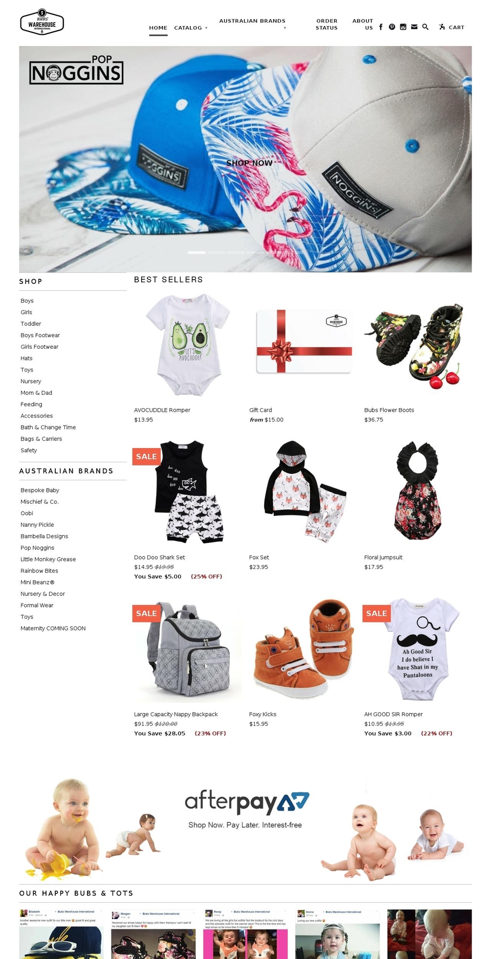 bubswarehouse.com shopify website screenshot