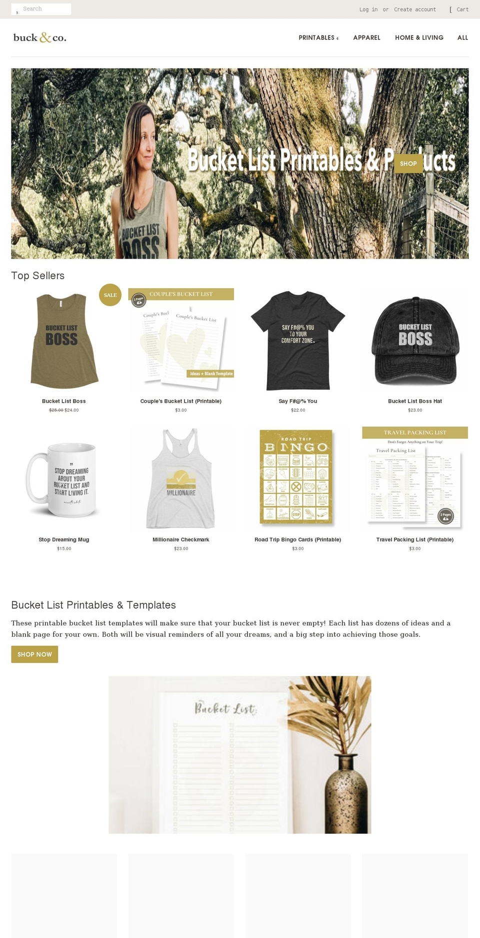 buckandco.net shopify website screenshot