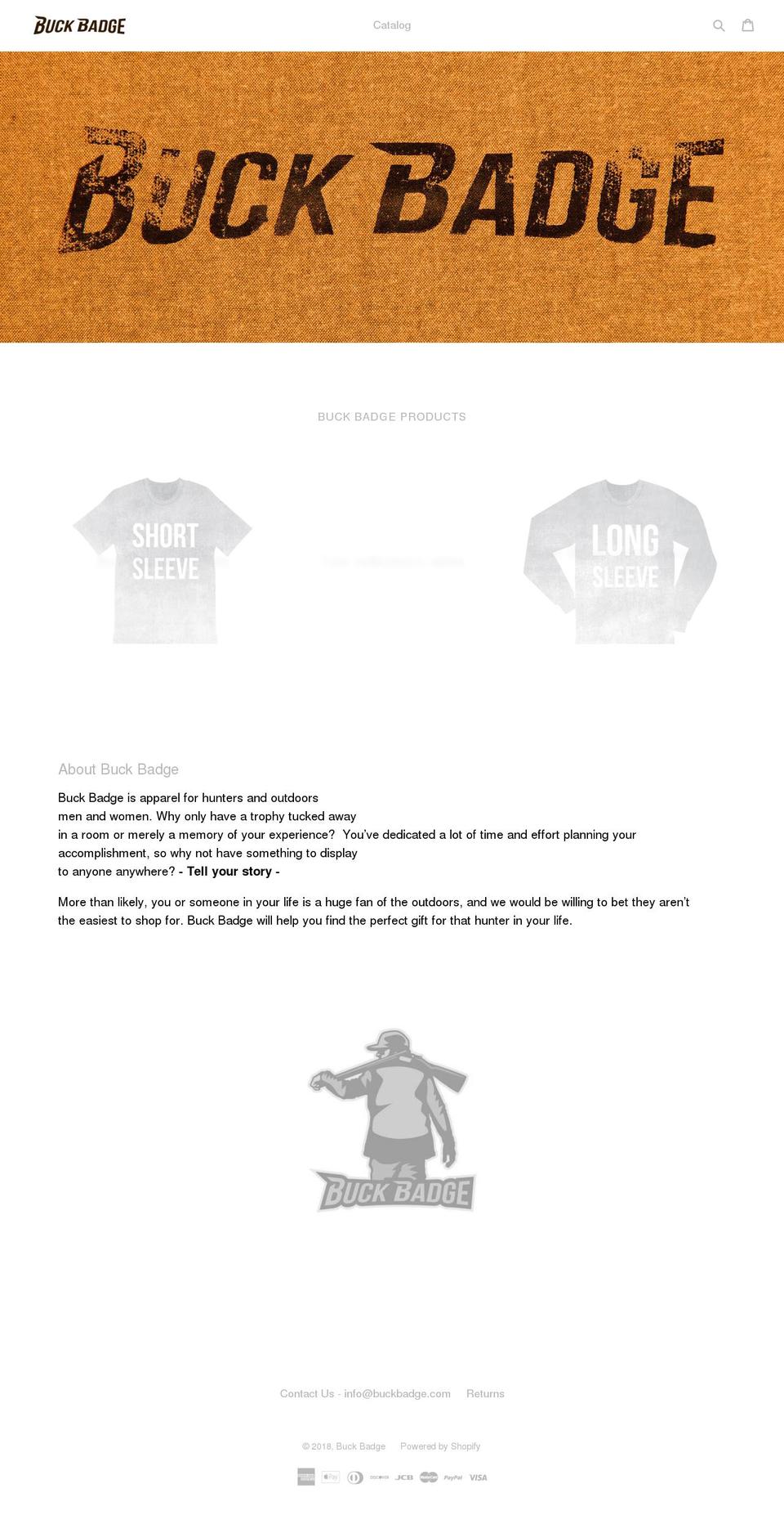 buckbadge.com shopify website screenshot