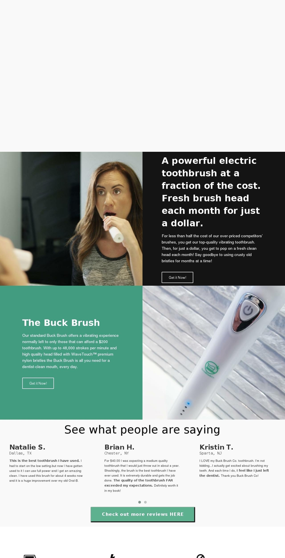 buckbrushcompany.com shopify website screenshot