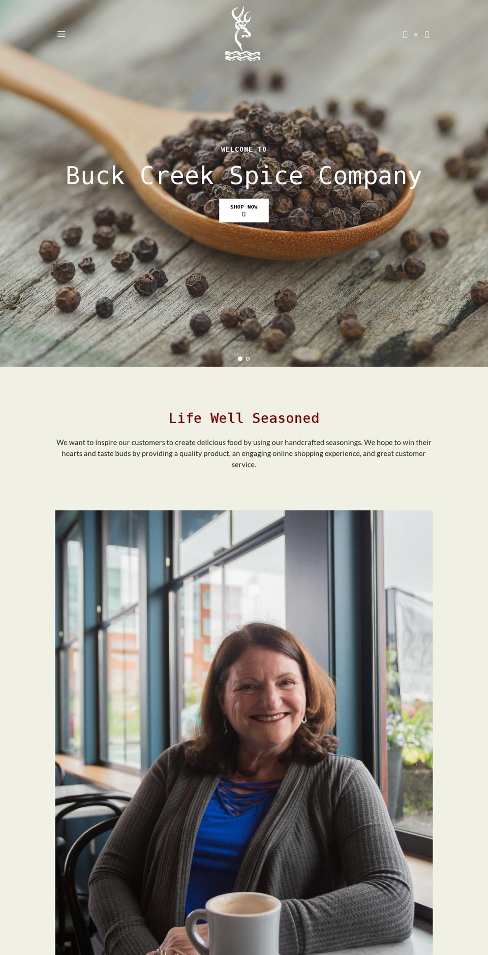 buckcreekspiceco.com shopify website screenshot
