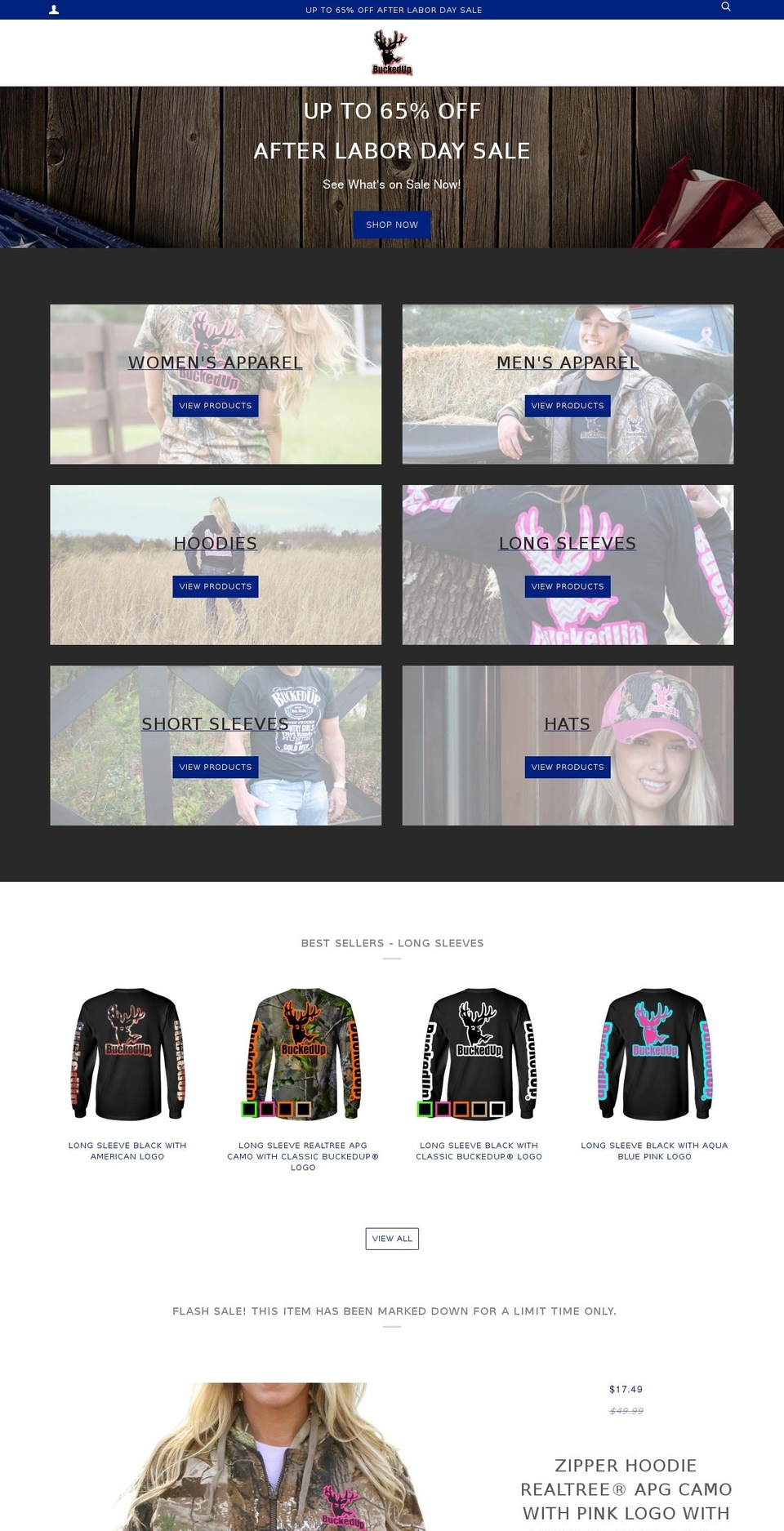 buckedup.net shopify website screenshot