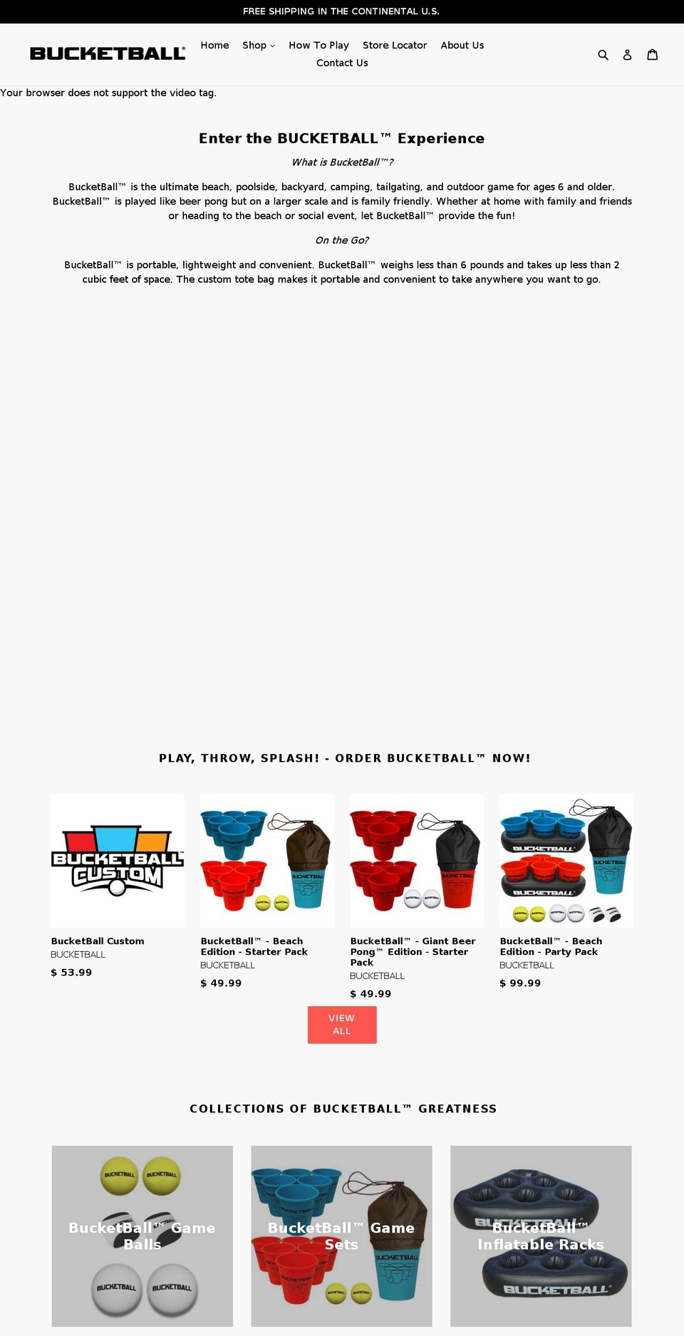 bucketball.com shopify website screenshot