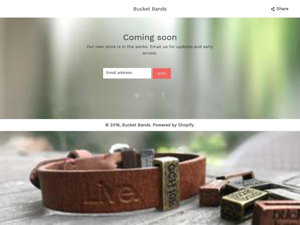 bucketbands.net shopify website screenshot