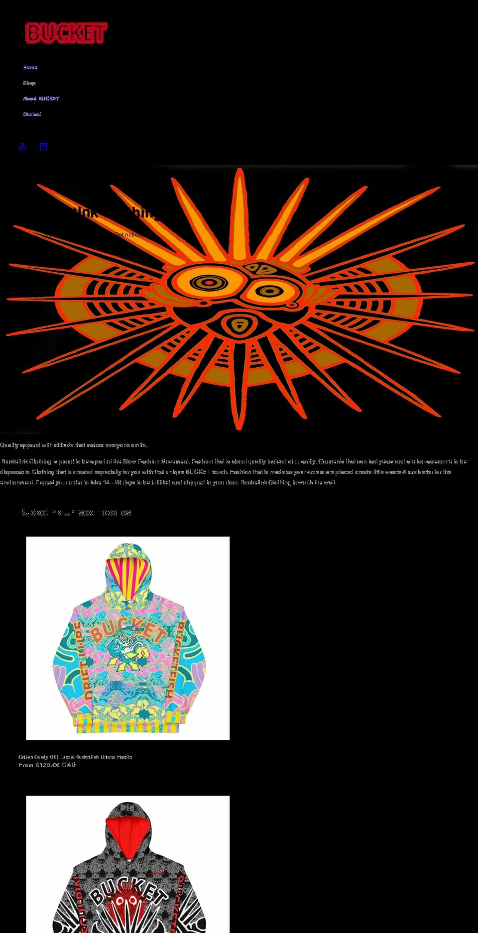 bucketink.com shopify website screenshot