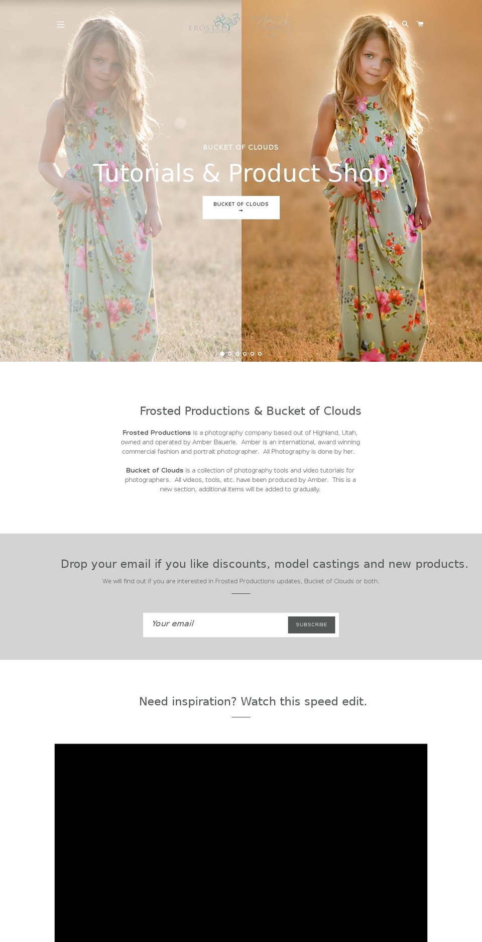 bucketofclouds.com — Shopify storefront screenshot