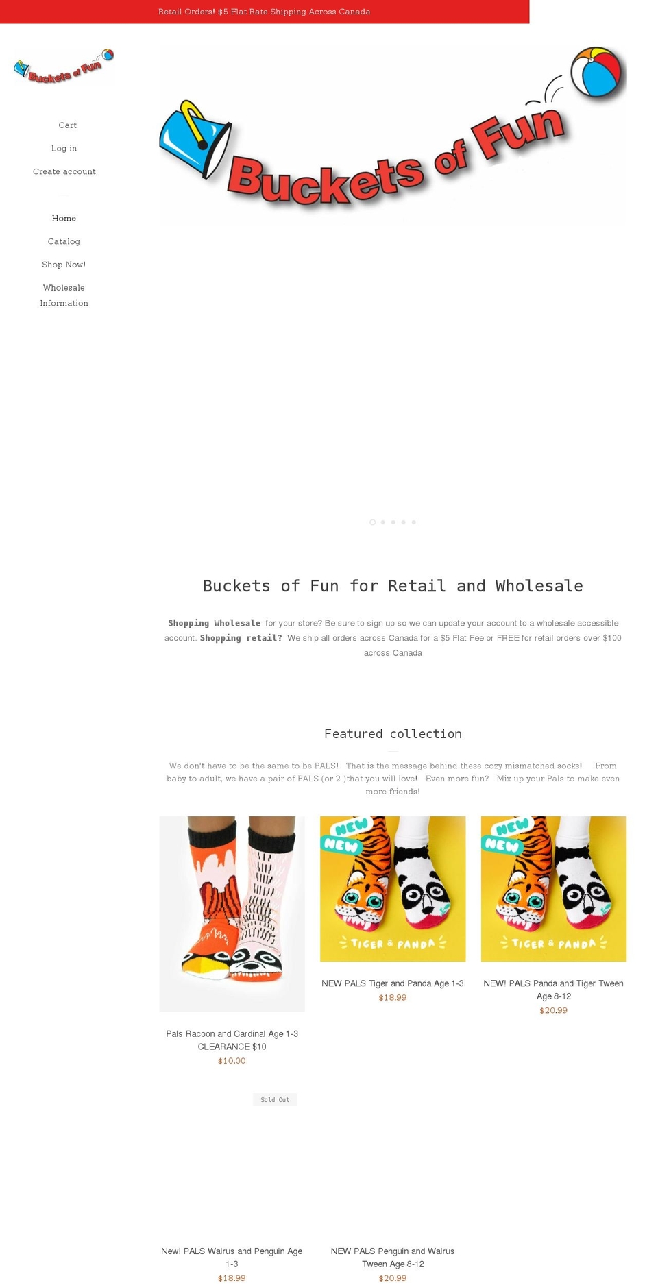 bucketsoffun.ca shopify website screenshot