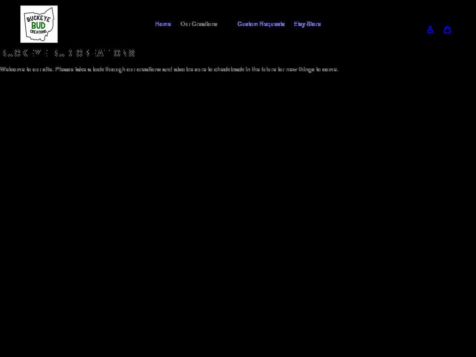 buckeyebudcreations.com shopify website screenshot