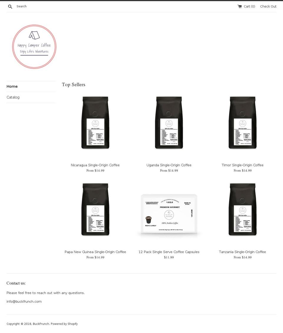 buckfrunch.com — Shopify storefront screenshot