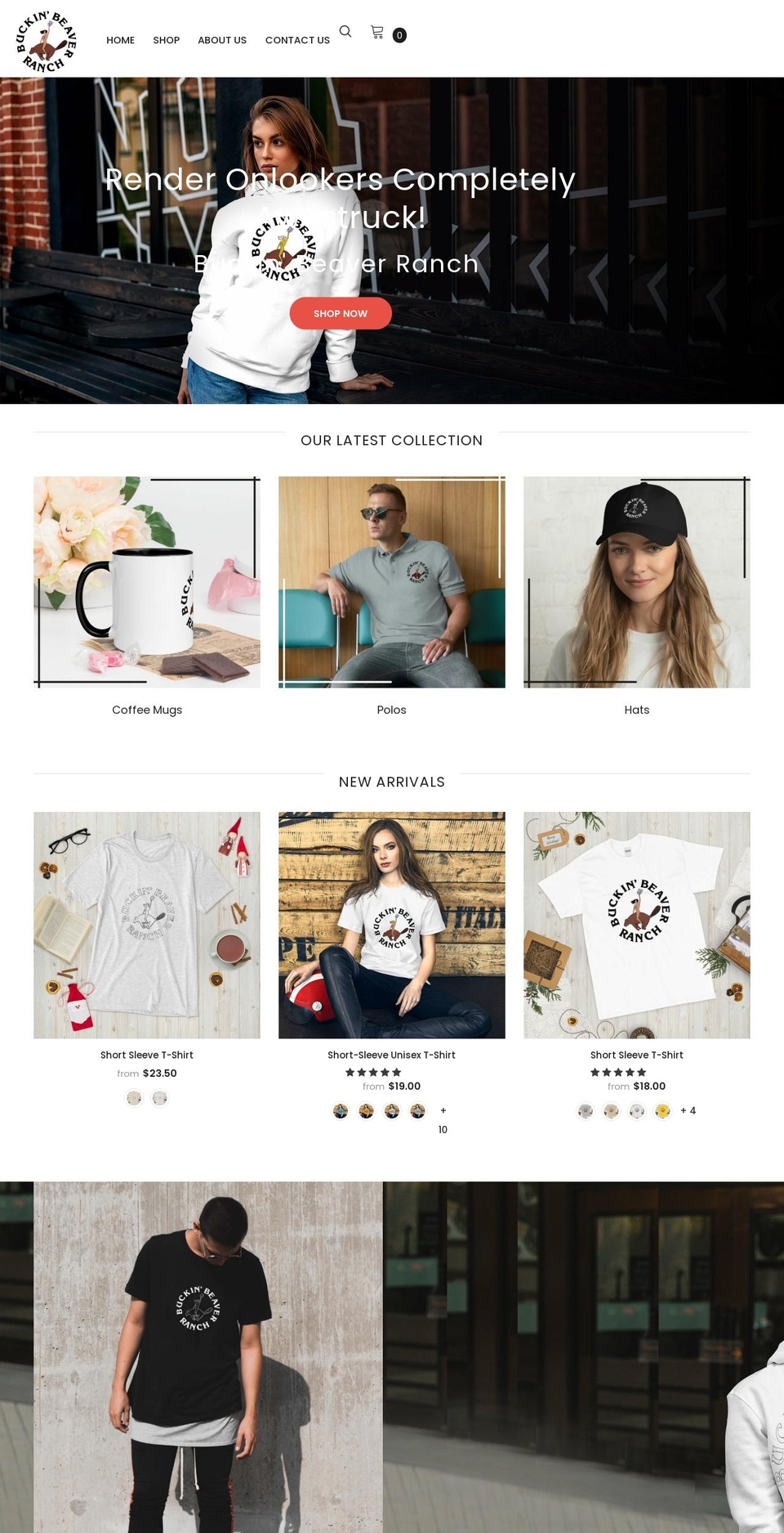 Working Shopify theme site example buckinbeaverranch.com